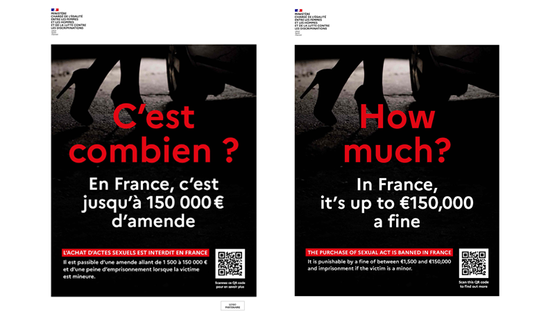 Affiches campagne lutte contre la prostitution